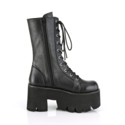 Demonia ASHES-105 Black Vegan Platform Women Boots