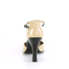 Pin Up Couture SMITTEN-10 Cream Black Patent Sale Women
