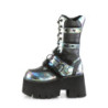 Demonia ASHES-120 Black Green Chunky Women Shoes