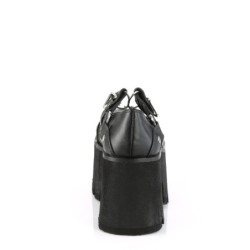 Demonia ASHES-33 Black Vegan Chunky Women Shoes