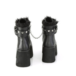 Demonia ASHES-57 Black Vegan Platform Women Boots