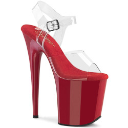 Pleaser FLAMINGO-808 Red Platform Pole Dance Shoes