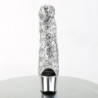 Pleaser ADORE-1008SQ Silver Sequins Chrome Sale Women