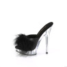 Fabulicious SULTRY-601F Black Vegan Feathers Transparen