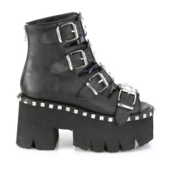 Demonia ASHES-70 Black Vegan Platform Women Boots