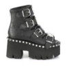 Demonia ASHES-70 Black Vegan Platform Women Boots