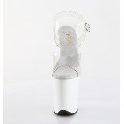 Pleaser FLAMINGO-808 White Platform Pole Dance Shoes