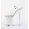 Pleaser FLAMINGO-808 White Platform Pole Dance Shoes