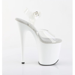 Pleaser FLAMINGO-808 White Platform Pole Dance Shoes