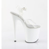 Pleaser FLAMINGO-808 White Platform Pole Dance Shoes