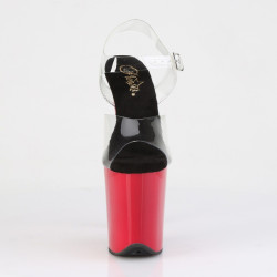 Pleaser FLAMINGO-808 Black-Red Platform Pole Dance Shoes