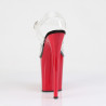 Pleaser FLAMINGO-808 Black-Red Platform Pole Dance Shoes