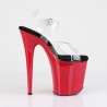 Pleaser FLAMINGO-808 Black-Red Platform Pole Dance Shoes