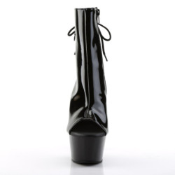 Pleaser ASPIRE-1018 Black Patent Ankle High Boots Women