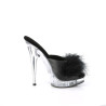Fabulicious SULTRY-601F Black Vegan Feathers Transparen