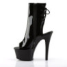 Pleaser ASPIRE-1018 Black Patent Ankle High Boots Women