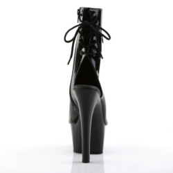 Pleaser ASPIRE-1018 Black Patent Ankle High Boots Women