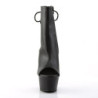 Pleaser ASPIRE-1018 Black Vegan Leather Ankle Boots