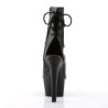 Pleaser ASPIRE-1018 Black Vegan Leather Ankle Boots