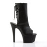 Pleaser ASPIRE-1018 Black Vegan Leather Ankle Boots