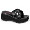 Demonia FLIP-05 Black Vegan Platform Women Mules