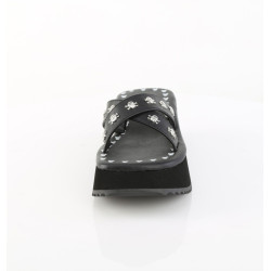 Demonia FLIP-05 Black Vegan Platform Women Mules