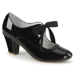Pin Up Couture WIGGLE-32 Black Patent Sale Women