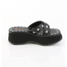 Demonia FLIP-05 Black Vegan Platform Women Mules