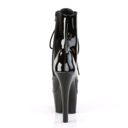 Pleaser ASPIRE-1020 Black Patent Ankle High Boots Women
