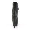 Pleaser ASPIRE-1020 Black Vegan Leather Ankle Boots