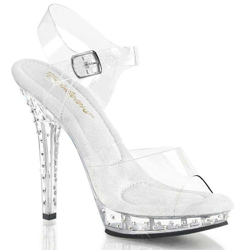 Fabulicious LIP-108SDT Clear Strass High Heels Sandals Fabulicious LIP-108SDT Clear Strass High Heels Sandals