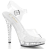 Fabulicious LIP-108SDT Clear Strass High Heels Sandals