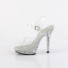 Fabulicious LIP-108SDT Clear Strass High Heels Sandals