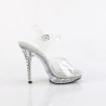 Fabulicious LIP-108SDT Clear Strass High Heels Sandals