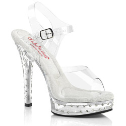 Fabulicious MAJESTY-508SDT Clear High Heeled Sandals