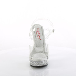 Fabulicious MAJESTY-508SDT Clear High Heeled Sandals