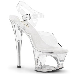 Pleaser MOON-708 Clear Platform High Heeled Women Shoes