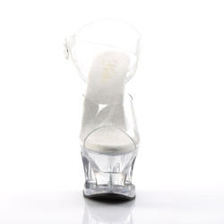 Pleaser MOON-708 Clear Platform High Heeled Women Shoes