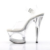 Pleaser MOON-708 Clear Platform High Heeled Women Shoes