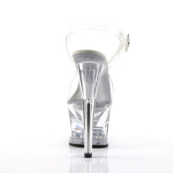 Pleaser MOON-708 Clear Platform High Heeled Women Shoes