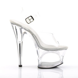 Pleaser MOON-708 Clear Platform High Heeled Women Shoes