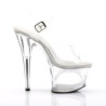 Pleaser MOON-708 Clear Platform High Heeled Women Shoes