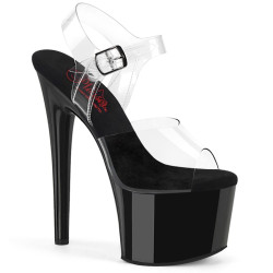 Pleaser PASSION-708 Black Platform High Heeled Shoes