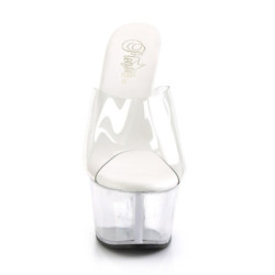 Pleaser ASPIRE-601 Transparent High Heeled Mules
