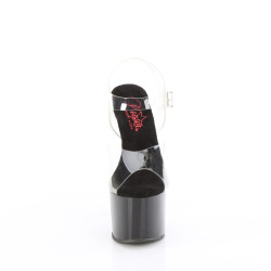 Pleaser PASSION-708 Black Platform High Heeled Shoes