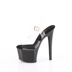 Pleaser PASSION-708 Black Platform High Heeled Shoes