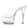 Pleaser ASPIRE-601 Transparent High Heeled Mules