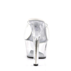 Pleaser ASPIRE-601 Transparent High Heeled Mules