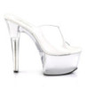 Pleaser ASPIRE-601 Transparent High Heeled Mules