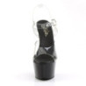 Pleaser ASPIRE-608 Clear Black Platform High Heel Shoes
